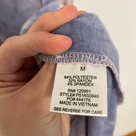 NEW NWT PINK ROSE Periwinkle Blue Mauve Pink Tie Dye Sleeveless Midi Tank Dress - Picture 11 of 16